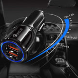 Dual Maxboost Car USB Quick Charger QC 3.0 by Glow Recharge™