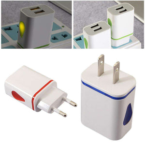 Glow Recharge™ Dual USB Fast Charging Wall Charger